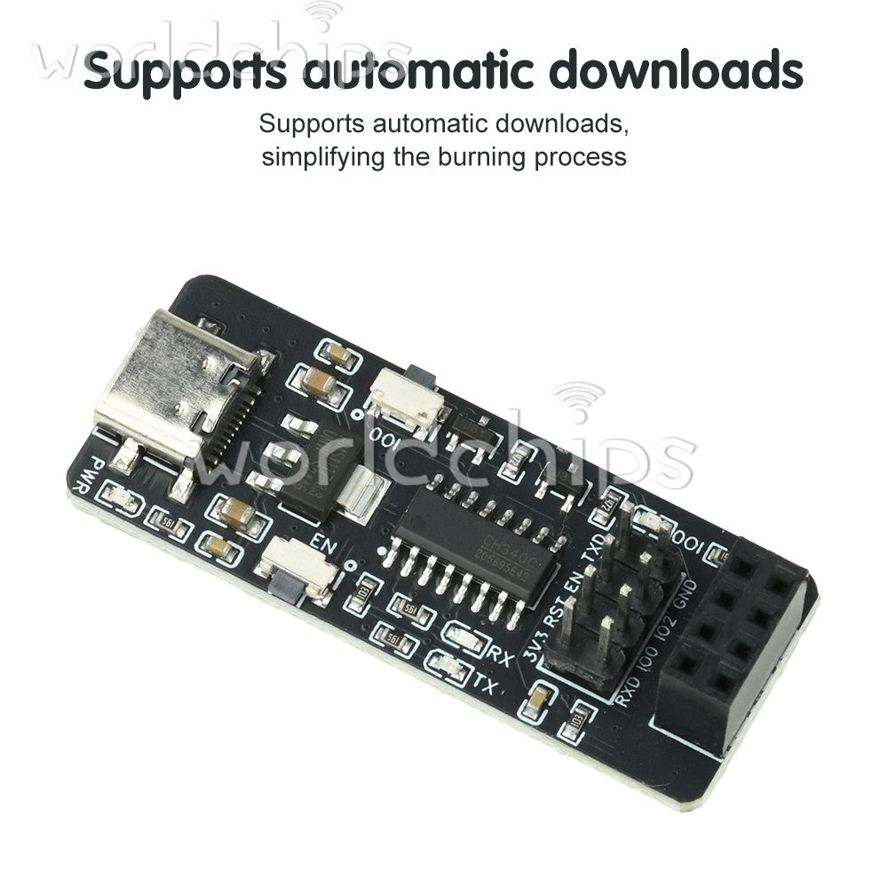 5pcs ESP-01S ESP8266 Serial WiFi Module Adapter Program Download Debugging Board