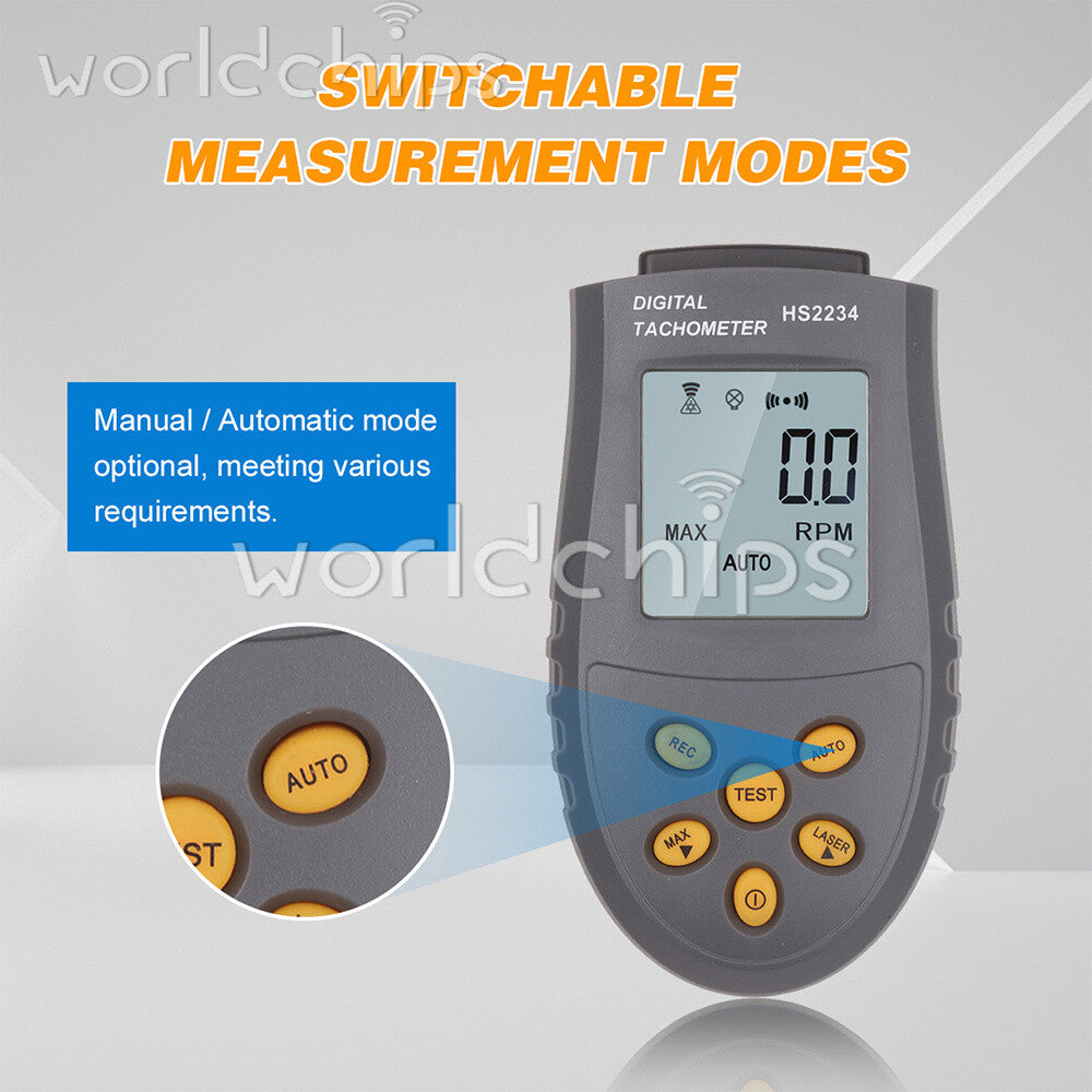 HS2234 Tachometer NonContact Digital Display Speedometer Digital Tachometers