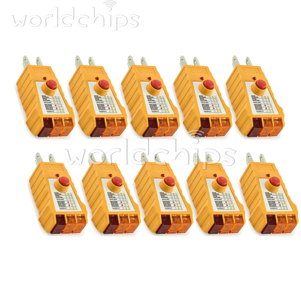 10pcs Electrical Socket Power leakage Tester w/ GFCI Check Receptacle Tester