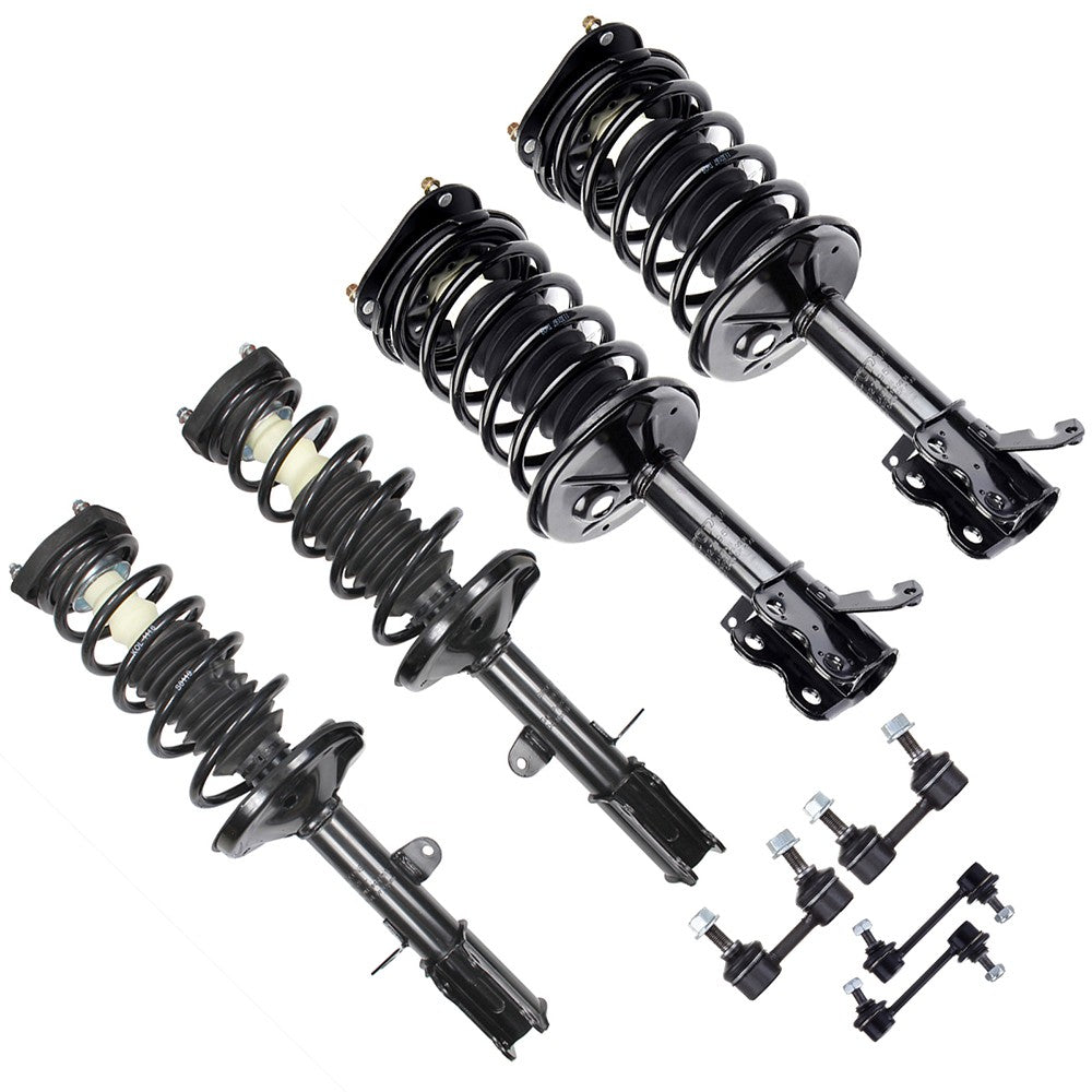 Front Rear Struts Sway Bars For 1993-2002 Toyota Corolla Chevrolet Geo Prizm