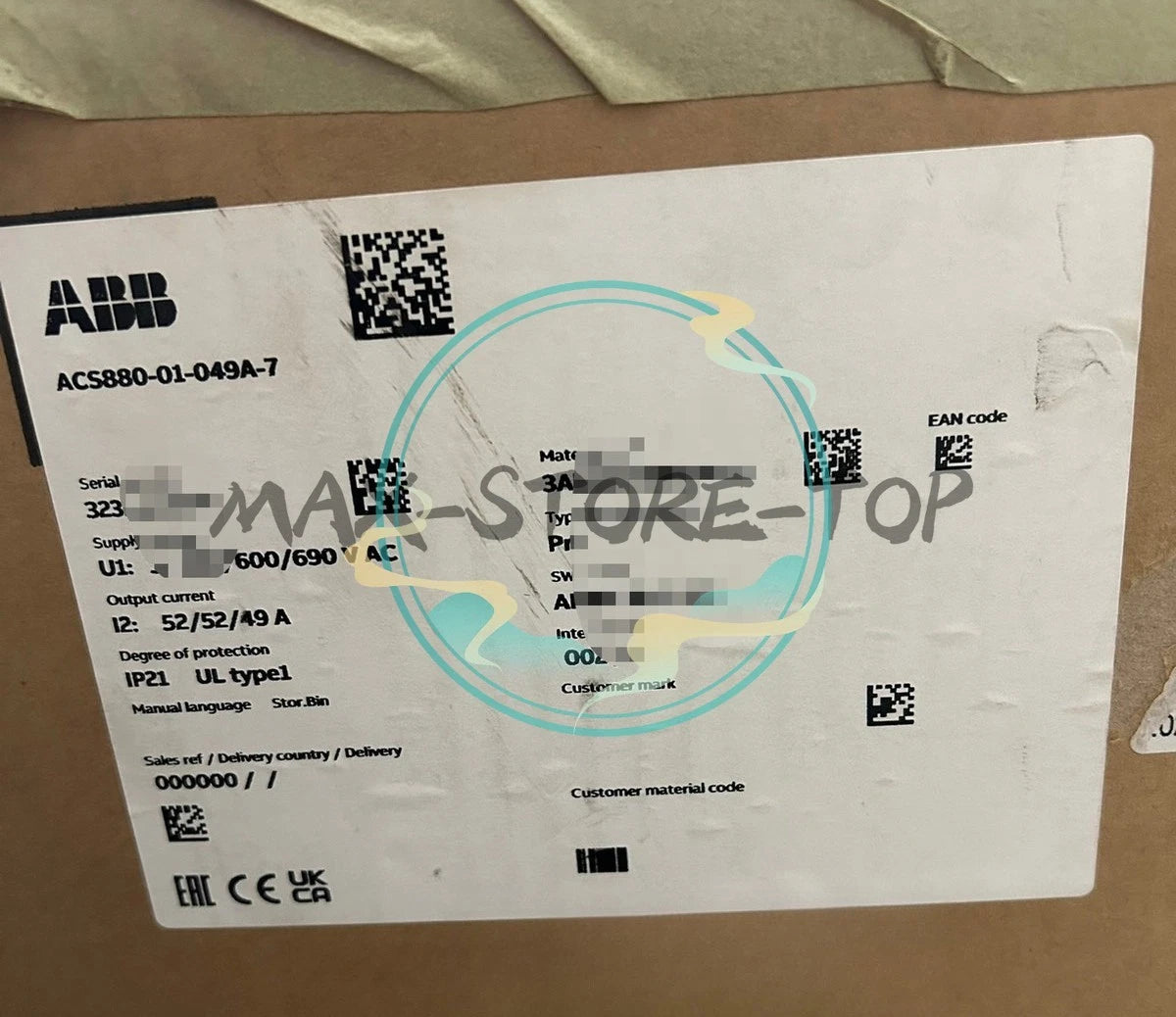 1 PC   ABB ACS880-01-049A-7 Frequency Converter Shipping UPS or