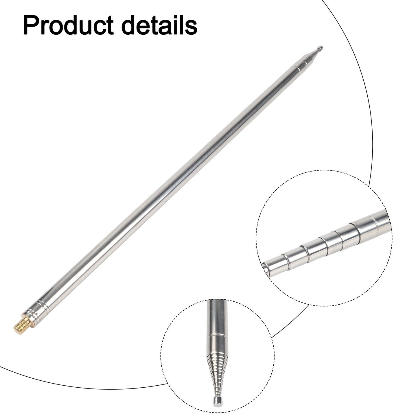 Reinforced Stainless Steel Telescopic Antenna for GP For PAC12 JPC7 Radio