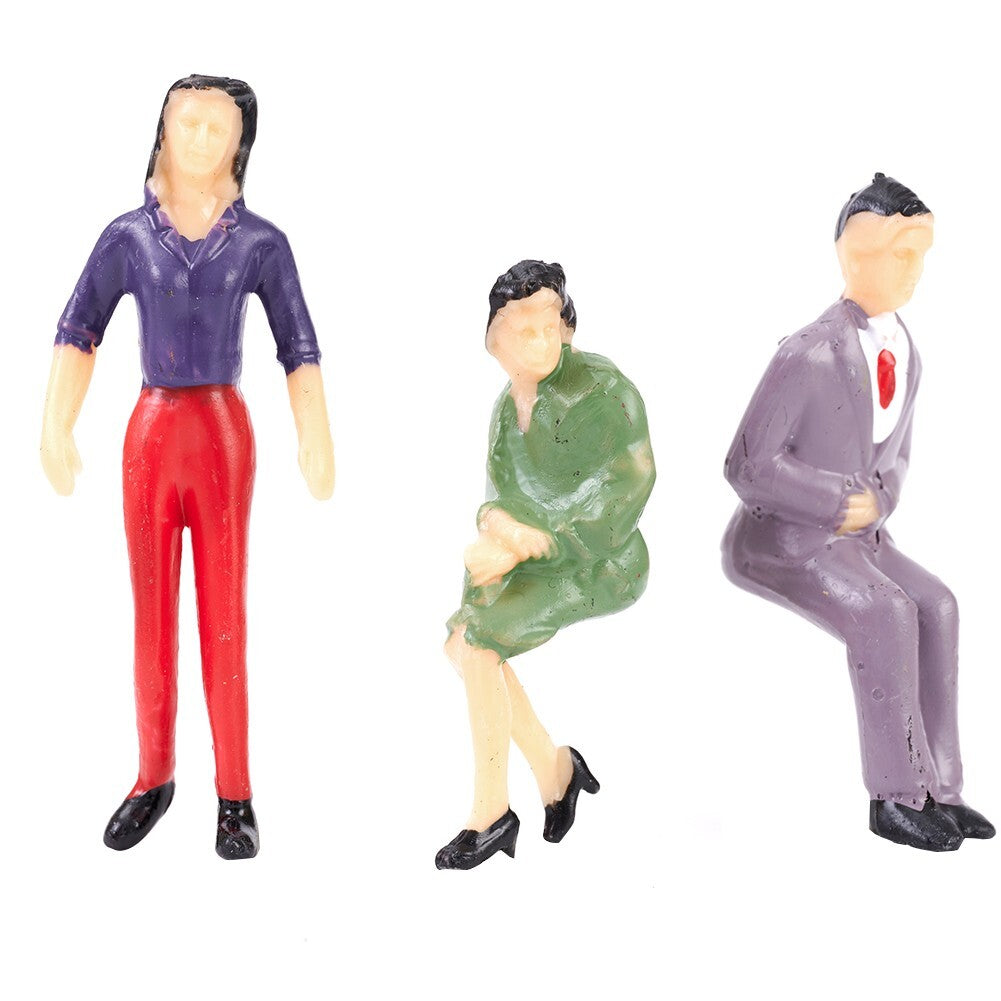50x Scale Plastic Models 1:32 People Sitting Standing Figures Plastic 1 Gauge