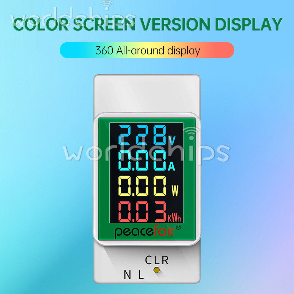 Digital Power Energy Voltmeter Ammeter Watt Kwh Power Meter Range AC50-300V 100A