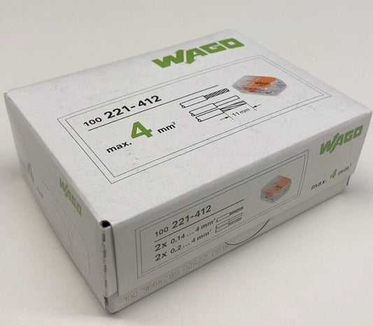 100pcs WAGO Wiring Terminals  221-412