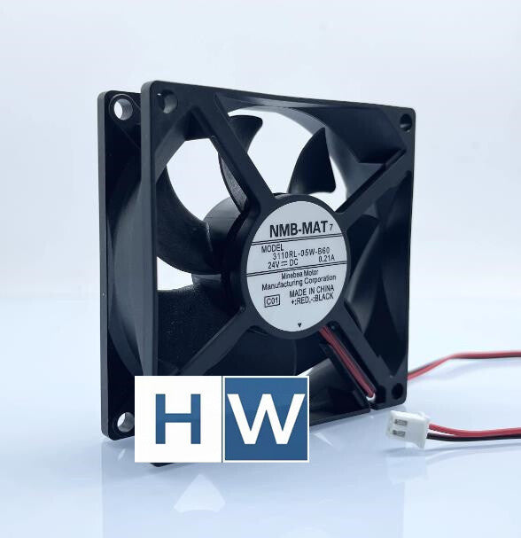 1PC NMB 3110RL-05W-B60 2-wire 24V 0.21A 8025 8CM Inverter Dual Ball Fan