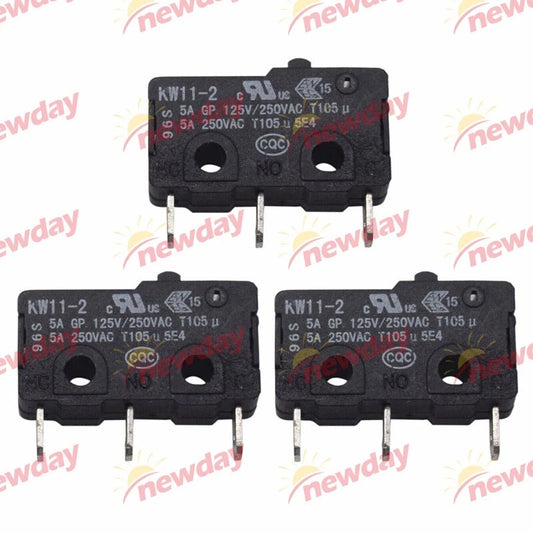 3pcs QIAOH KW11-2 5A GP 125V/250VAC Auto Tailgate Switch Micro Switch 3-pin