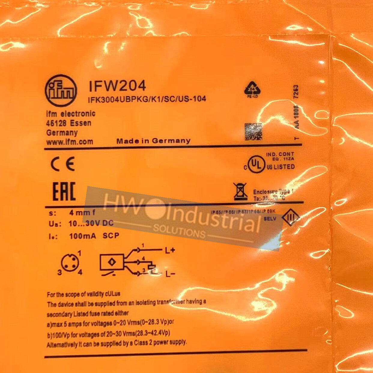 1PC  IFW204 IFM Inductive Proximity Switch Sensor