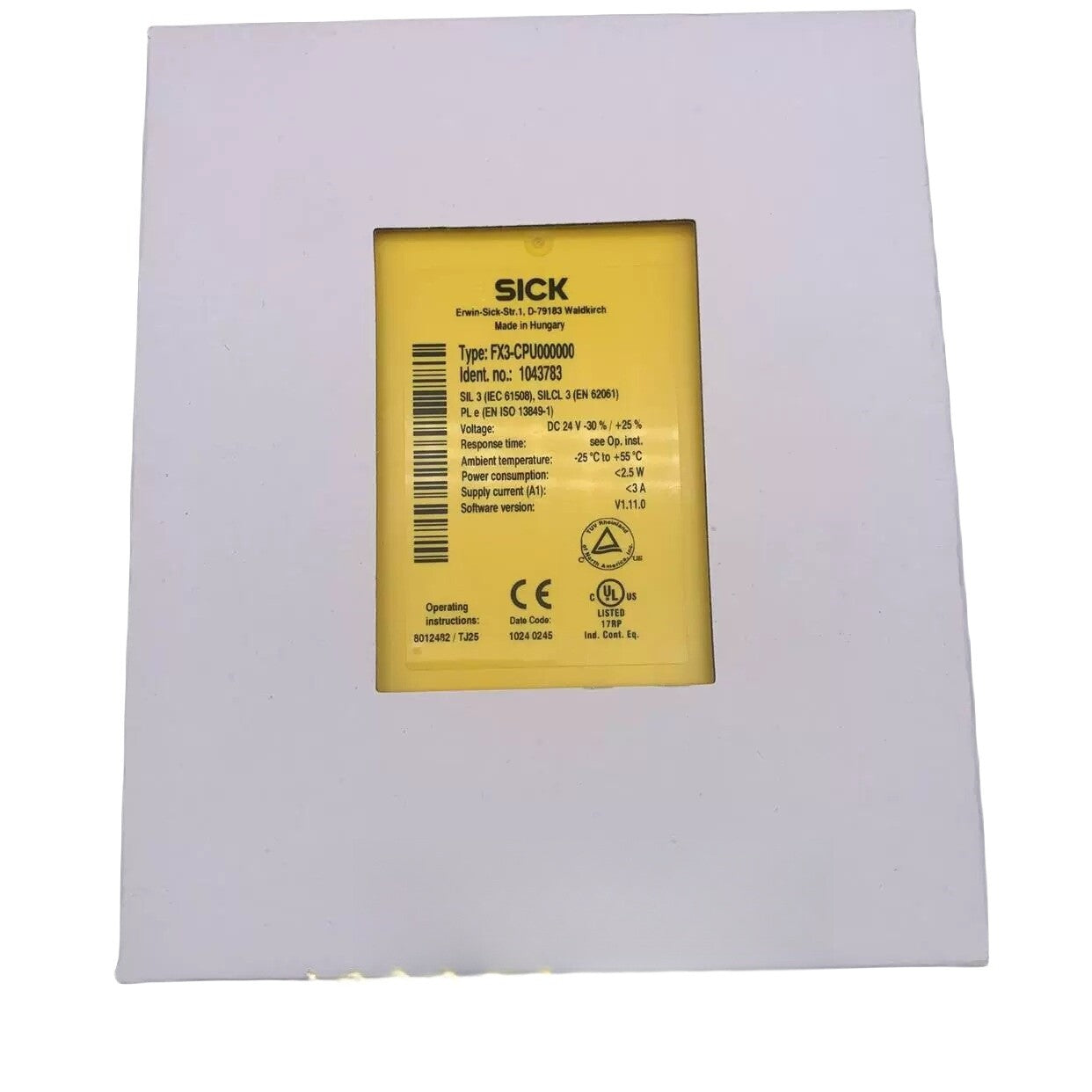 FX3-CPU000000 1043783 Safety Relay SICK One/piece