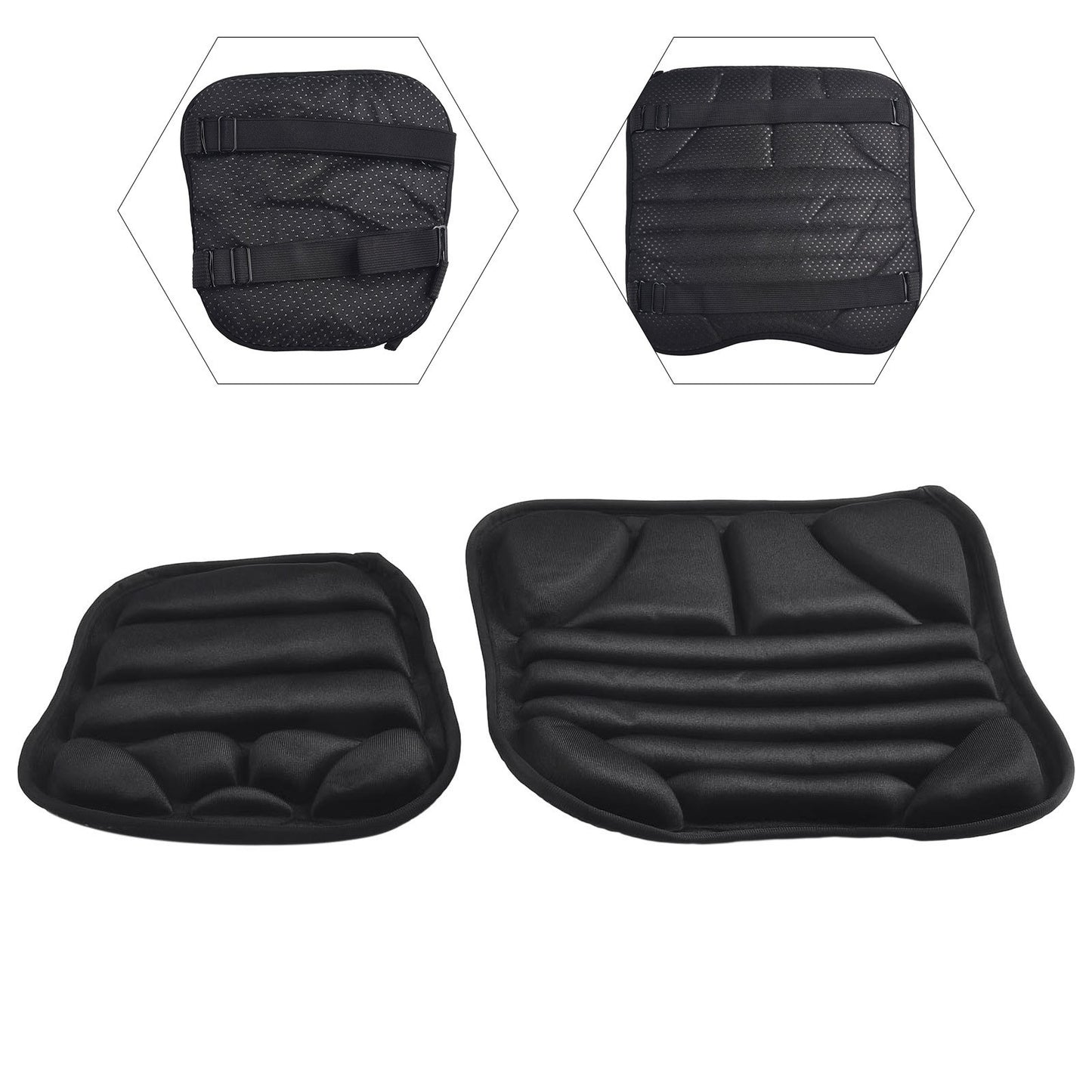 Non Inflatable Motorcycle For Seat Cushion Set Shock Absorption Easy to Install