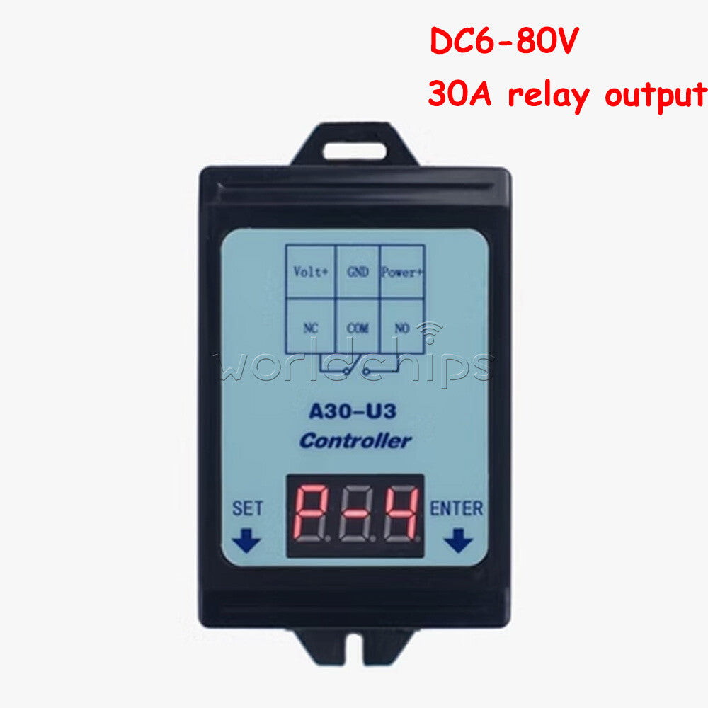 DC Voltage Detection Control Relay 6-80V/48V60V Battery Charge and Discharge 30A