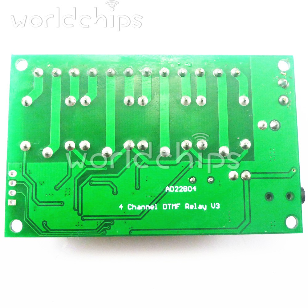 AD22B04 4-Channel MT8870 DTMF Audio Decoder Relay Remote Control Command Module