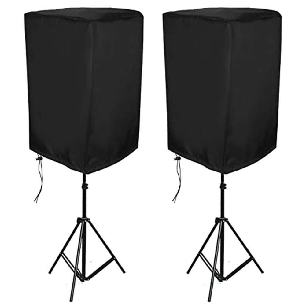 Black Cloth Cover for Powered Upright Speakers Waterproof and Dust Protection
