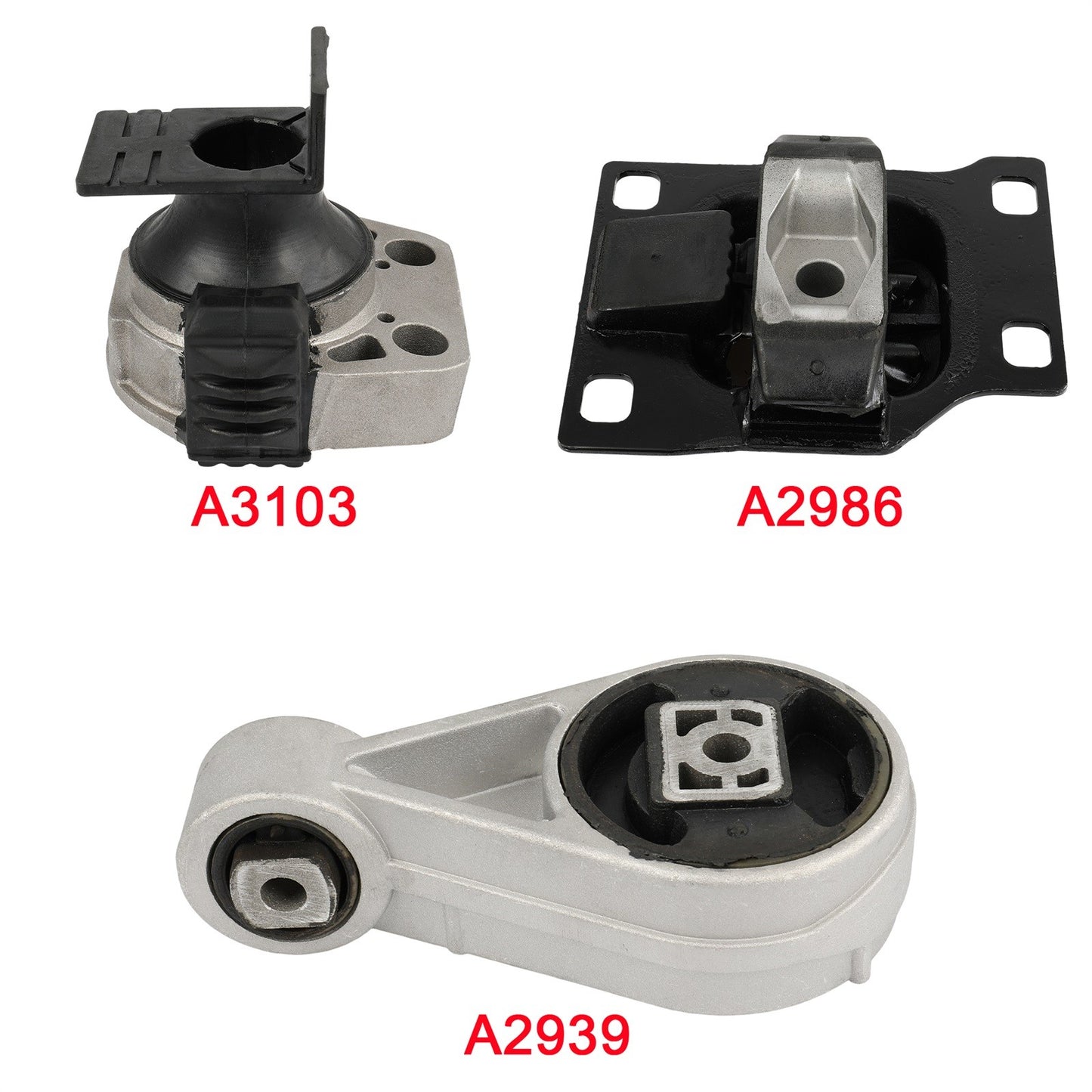 3PCS Engine Motor Mount Set For 2005 2006 2007 Ford Focus 2.0L A5312 A2939 A2986