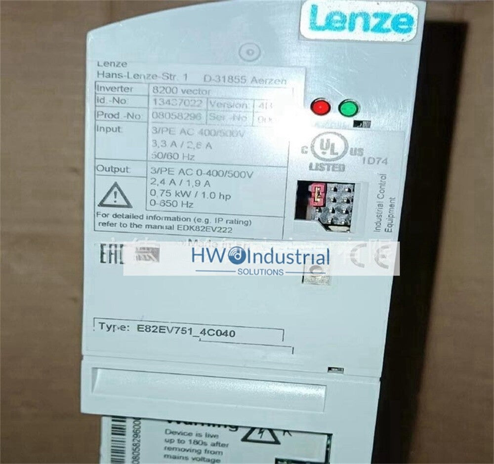1/Piece LENZE Inverter E82EV751K4C040 E82EV751_4C040 Frequency Converter
