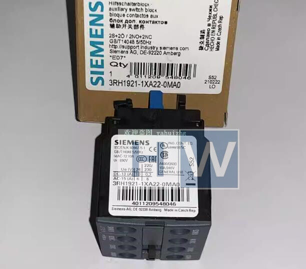 1Pc  SIE-MENS 3RH1921-1XA22-0MA0 2NO 2NC Contactor Auxiliary Contact