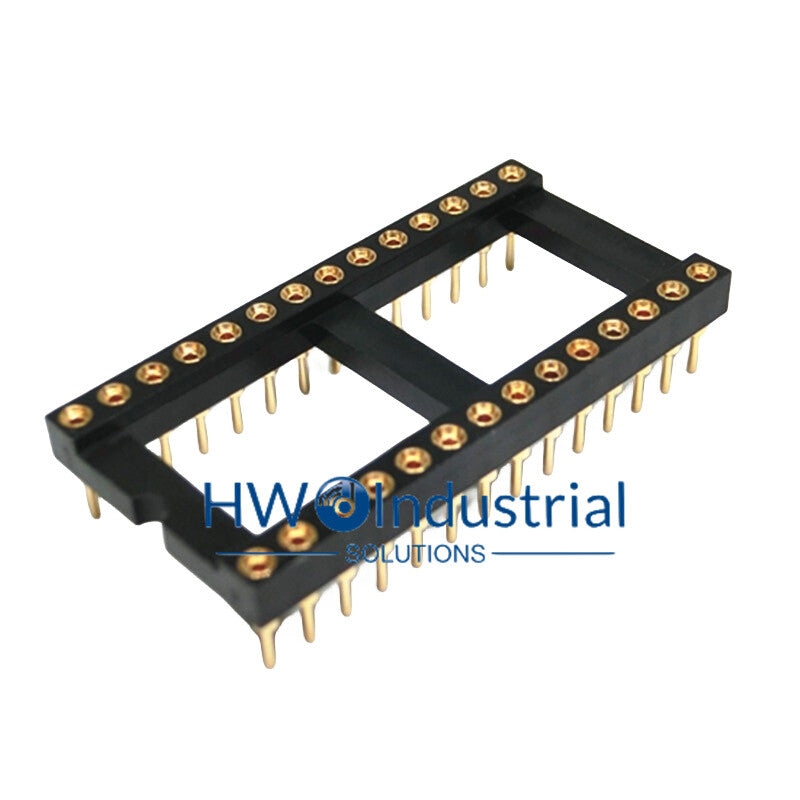 10pcs  Nextron 28-pin Wide Body 28P DIP-28 Round Hole IC Socket 28 Position