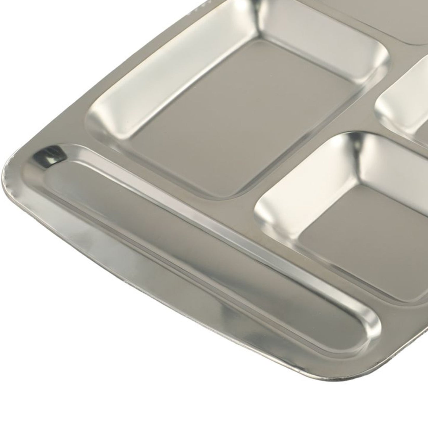 Stainless Steel Kids Snack Tray School  Food Lunch Box Plate 4/5/6 Grids