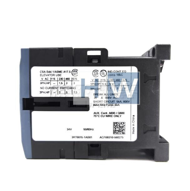 1Pc  SIE-MENS 3RT60 Contactor 3RT6015-1AB01 AC24V 7A 1NO
