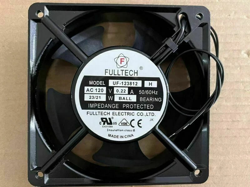 1x FULLTECH UF-123812 H AC120V 0.22A 12038 120mmX38mm 12cm AC cooling fan