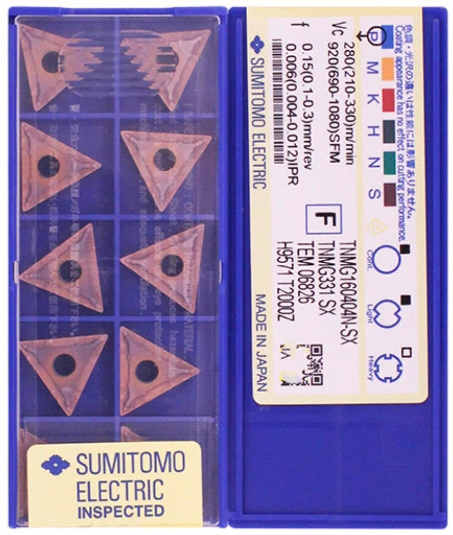 10Pcs/BOX Sumitomo TNMG160404N-SX T2000Z Turning Blade Carbide Inserts