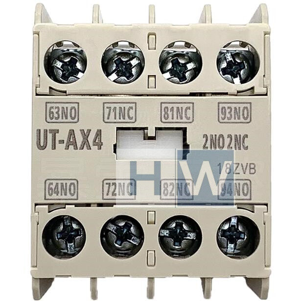 1Pc  Mitsubi-shi 2A2B Front Mounted Auxiliary Contact UT-AX4 2NO 2NC