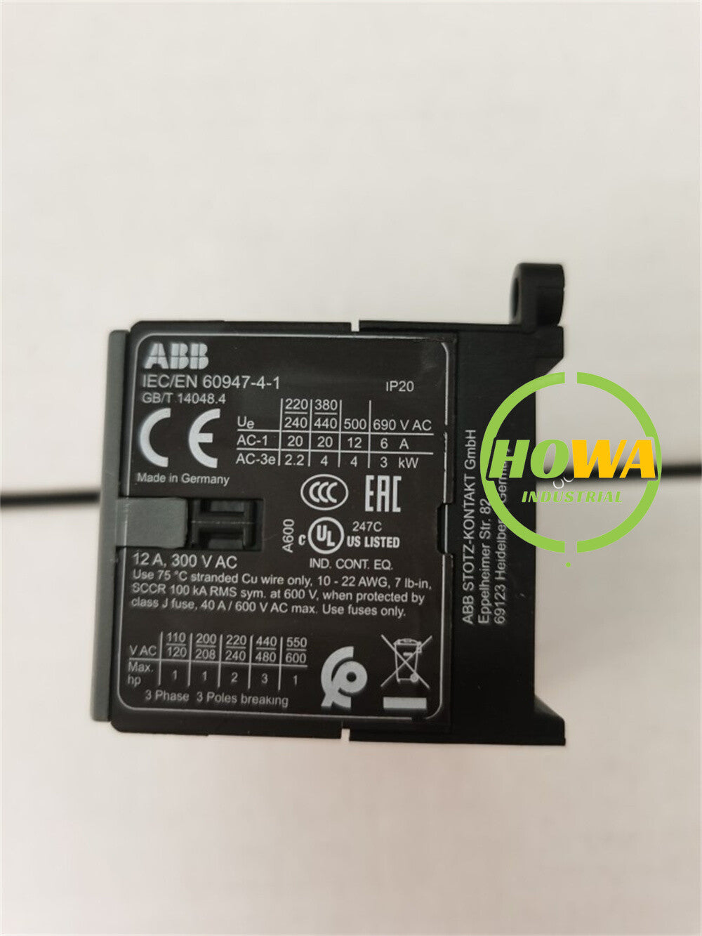 1/piece  ABB Contactor BC6-30-10 24V 48V 110V 220VDC