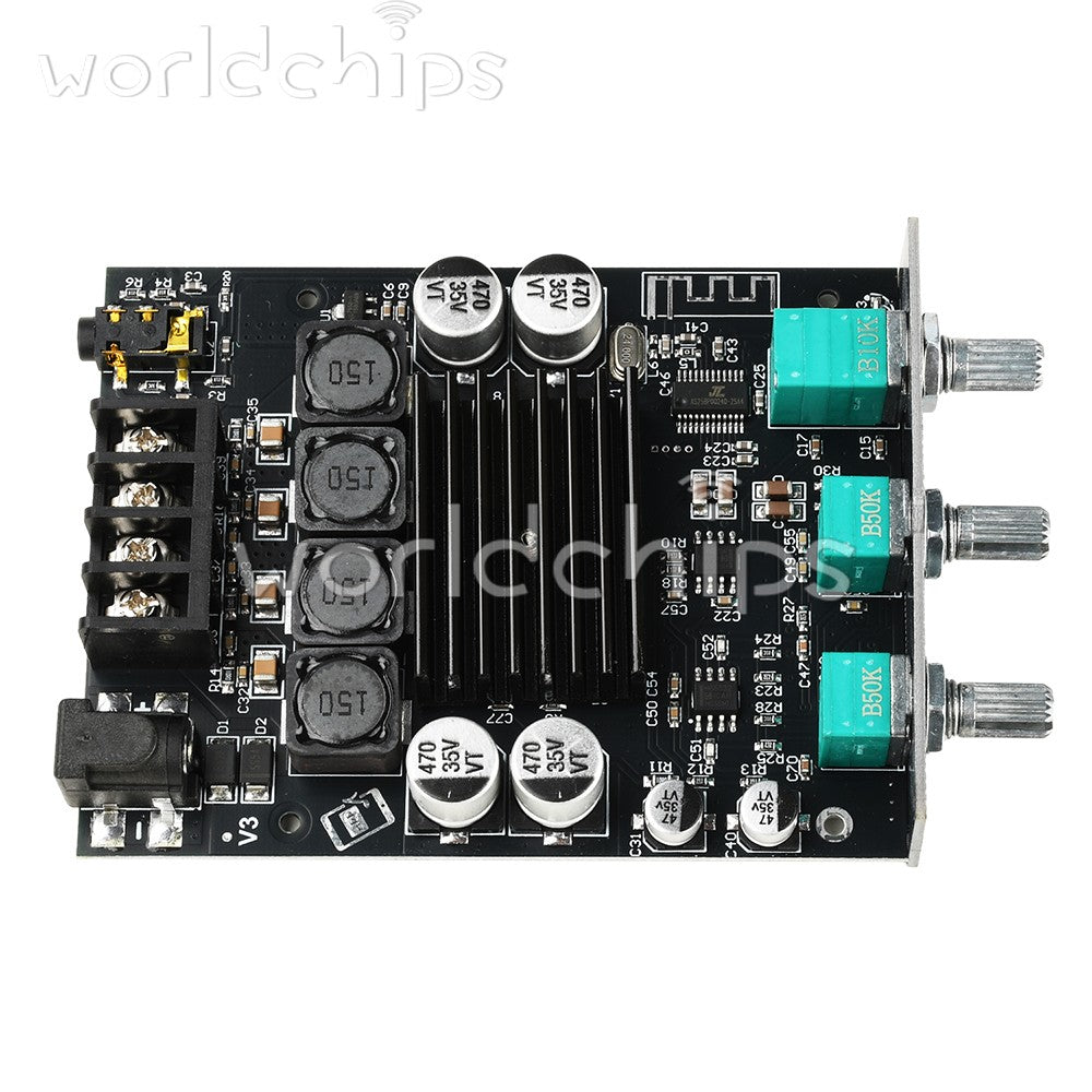ZK-1002T Bluetooth 5.0 TPA3116 2-Channel 100WX2 Digital Audio Amplifier Module