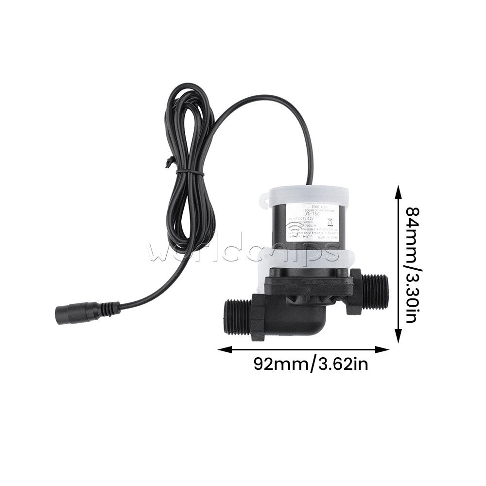 DC 12V 24V Brushless Water Pump Water Heater Shower Floor Heating Booster Pump