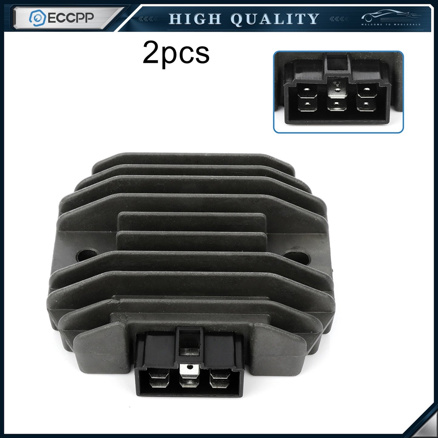 ECCPP 2Pcs Regulator Rectifier Fits KAWASAKI MULE 550 KAF300 1997 1998 1999-2004