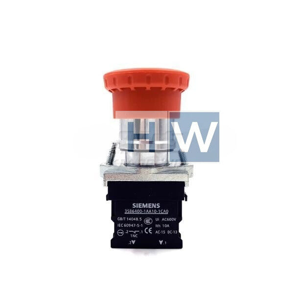 1Pc  Low-voltage 3SB6 Emergency Stop Button Switch 3SB6160-1HB20-1CA0 Red