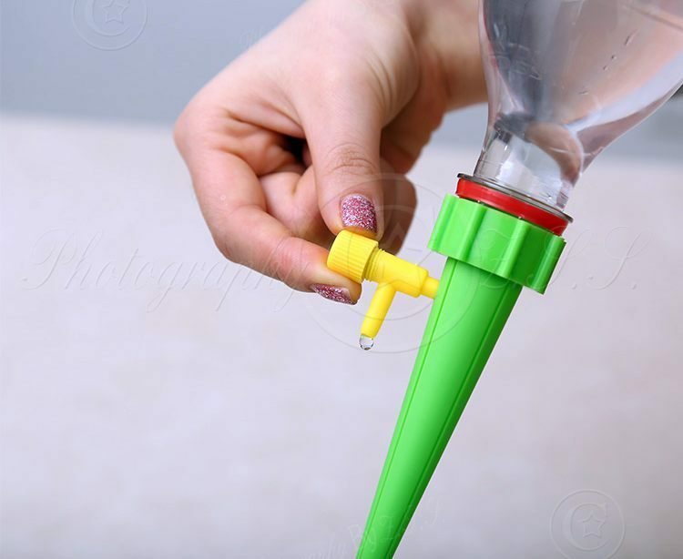 2x Automatic Adjustable Cola Bottle Drip Irrigation Flower Waterer When Vacation