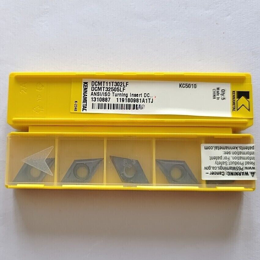 10pcs DCMT11T302LF KC5010 DCMT32505LF For Kennametal CNC carbide inserts