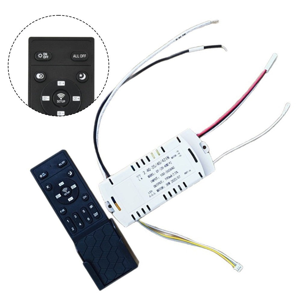 Invisible Fan Light Remote with DC Output and Stepless Dimming Control