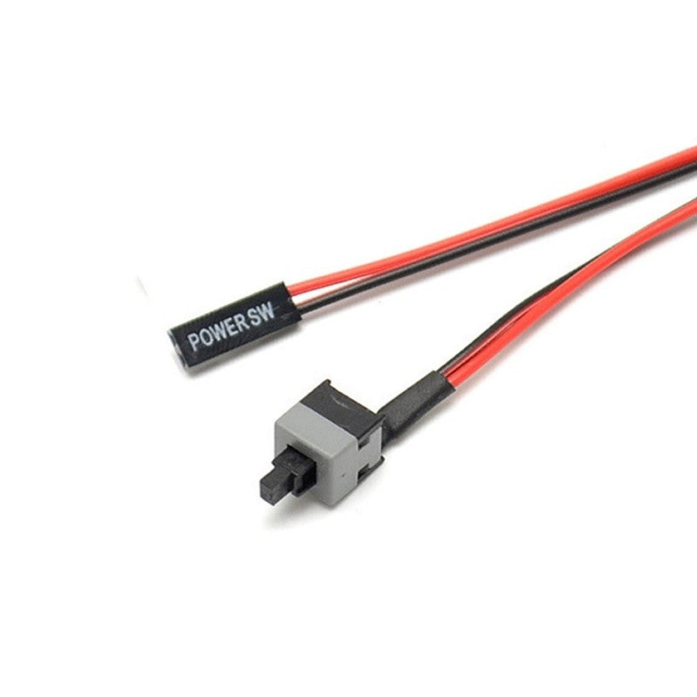 50PCS Computer Power Reset Switch Cable with Red Black Color for Motherboards
