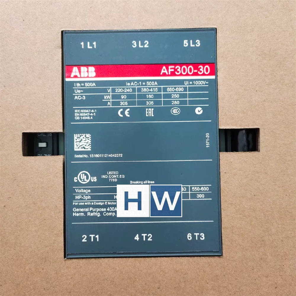 1/piece  ABB electromagnetic AC/DC contactor AF300-30-11 coil voltage 100-250V