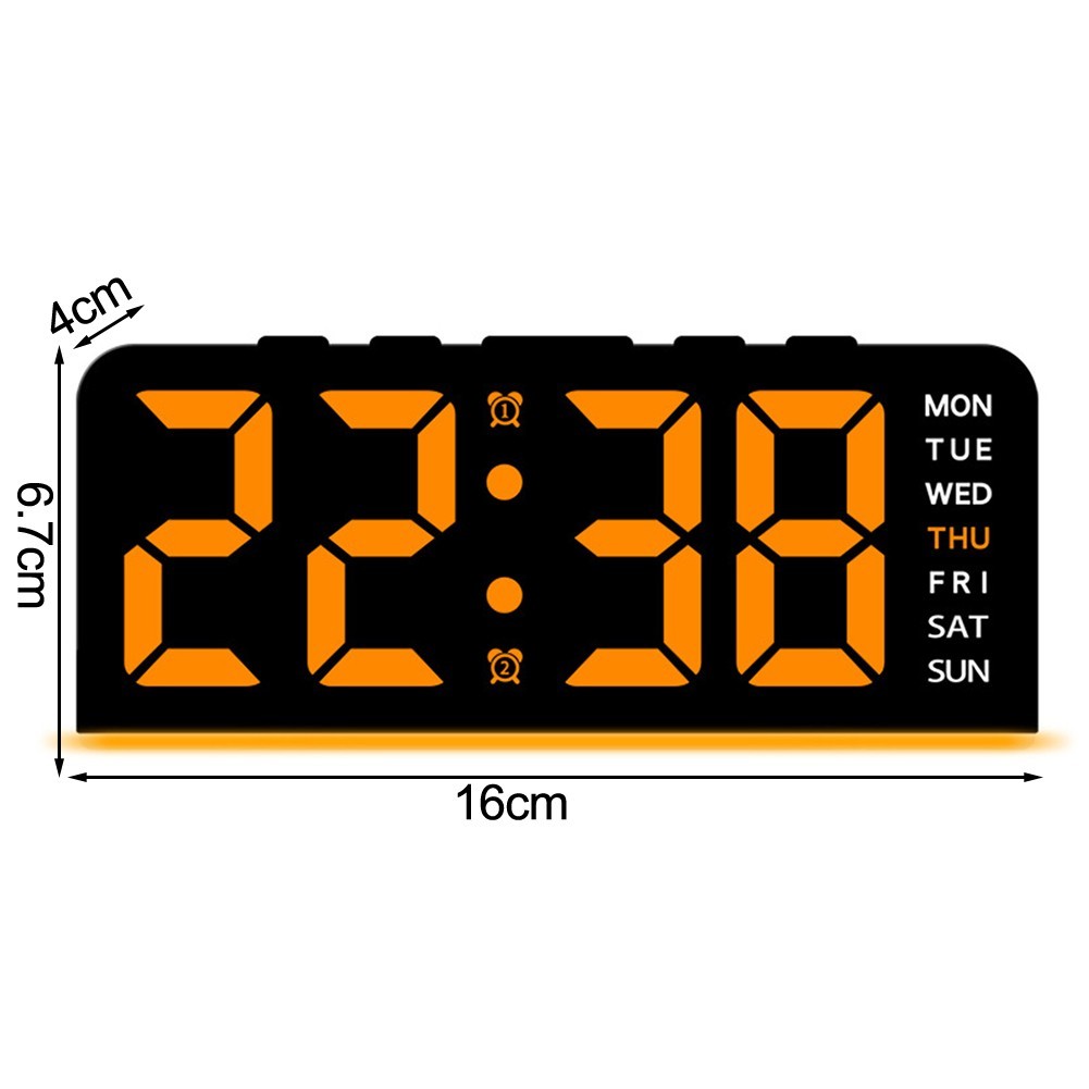 Digital Clock Snooze Clock Adjustable Brightness Levels Bedroom Or Office Use