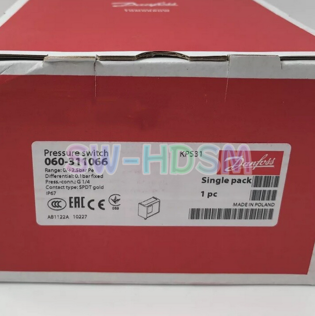 1PCS  for Danfoss KPS31 060-311066 Pressure Switch Freight Free
