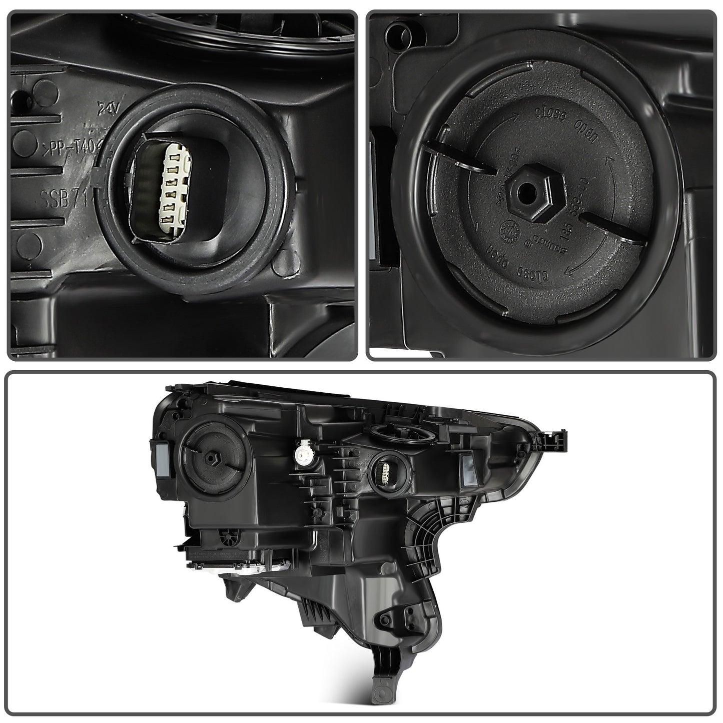 For 2018-2021 GMC Terrain Headlight Black Left Side Replace Headlight Assembly