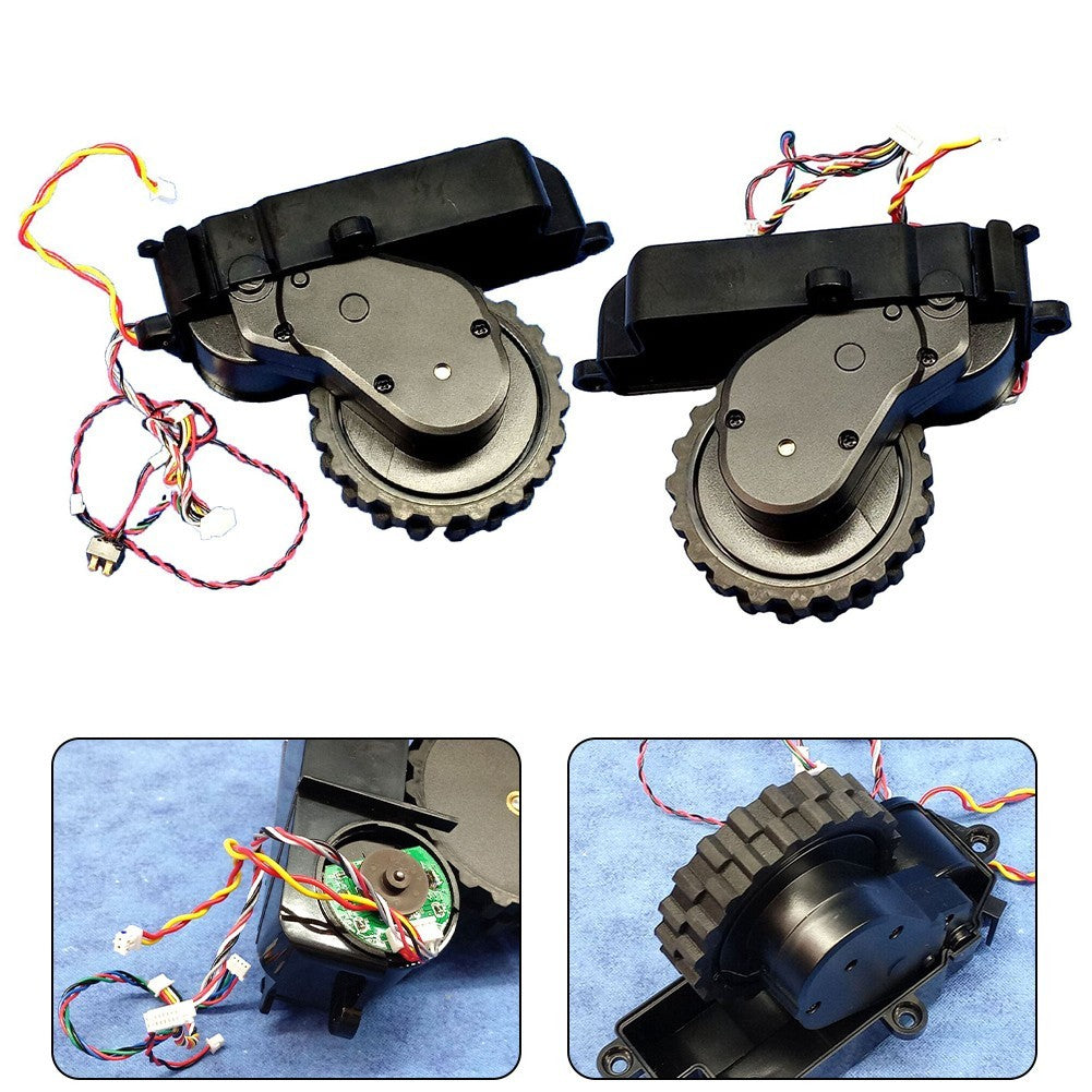Black Wheel Replacement Set Perfect Fit for WYZE Robot Vacuum Cleaner WVCR200S