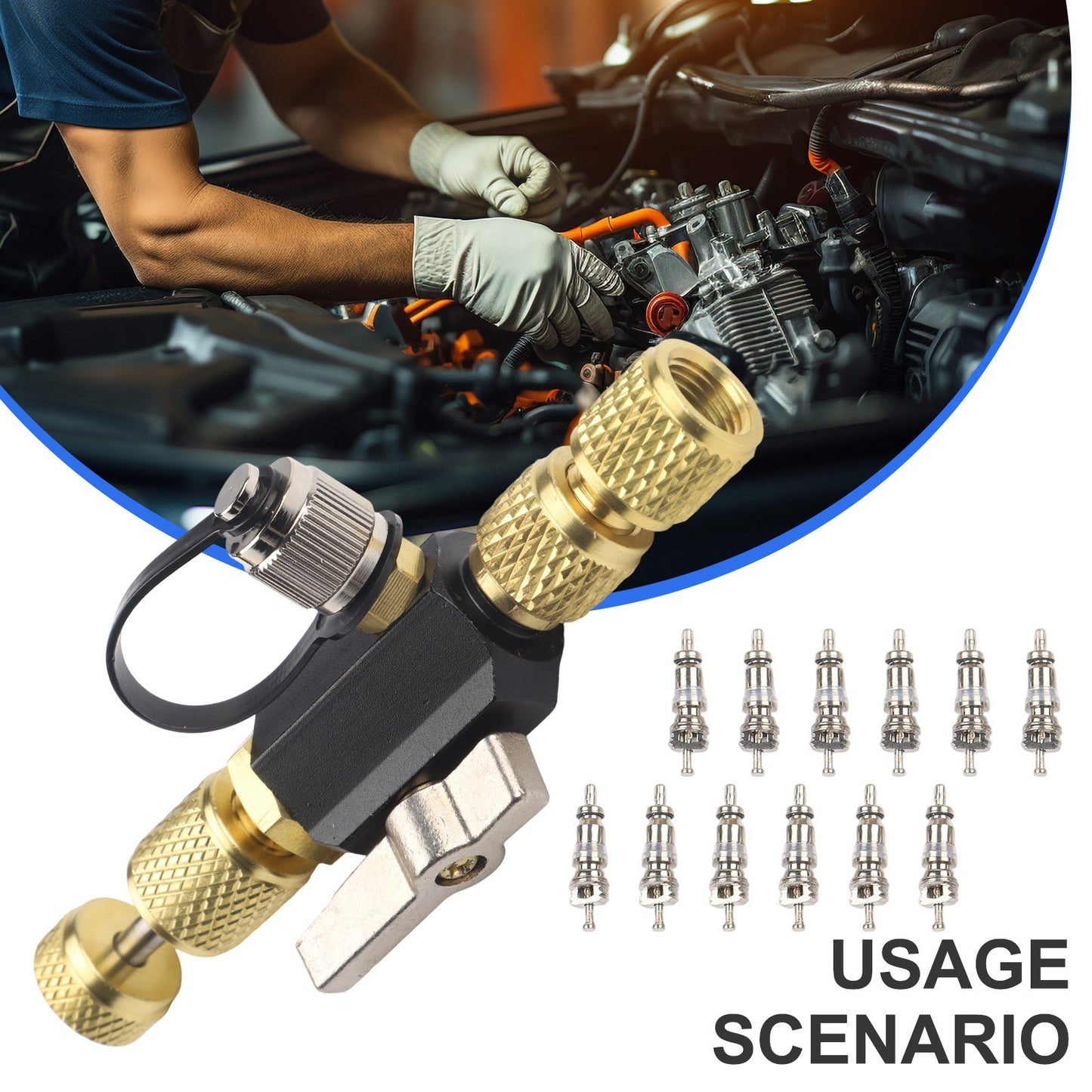 20 Microns Vacuum Valve Core Removal Tool for 14 and 516 Size Valve Cores