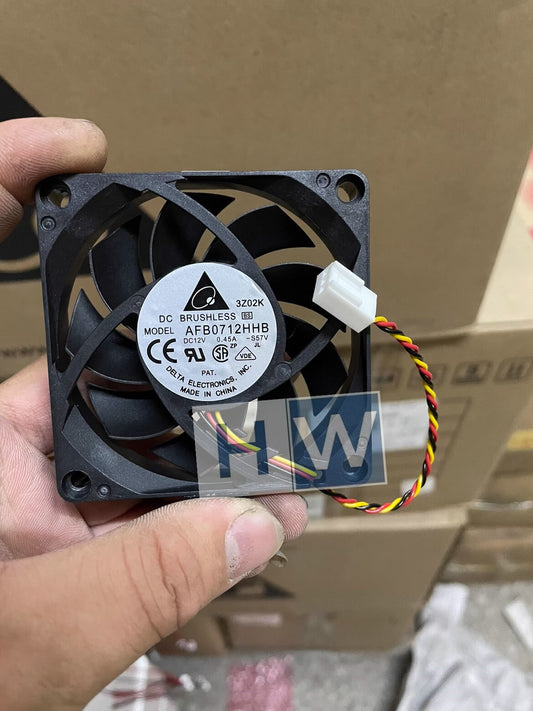 1PC Delta AFB0712HHB 12V 0.45A 70*15 7CM 3-wire Chassis Power Supply Cooling Fan