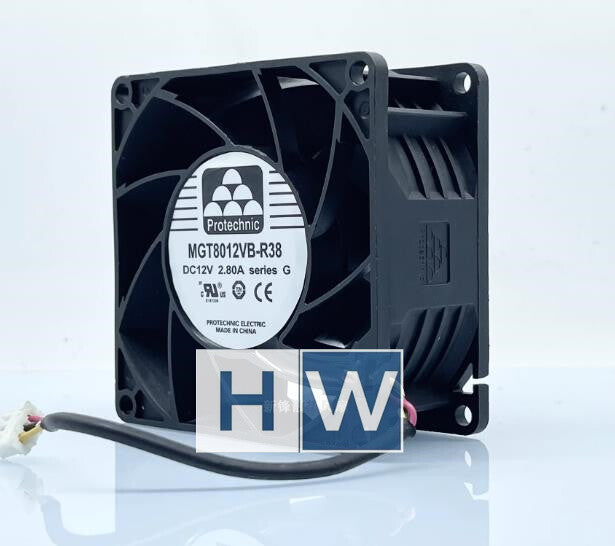 1PC MGT8012VB-R38 DC12V 2.80A 8CM 3-wire Waterproof Cooling Fan