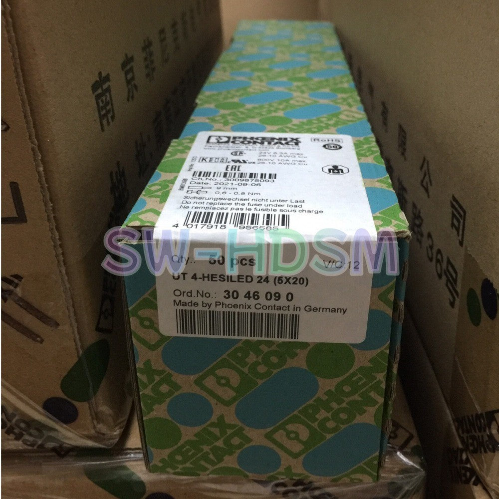50PCS For Phoenix Contact 3046090 UT 4-HESILED 24 (5X20) fuse terminal