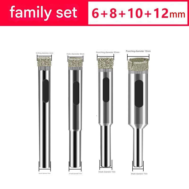 Glass Drill Bit Marble Hole Set Round Cutting Tool For Family Bathroom Use Pack