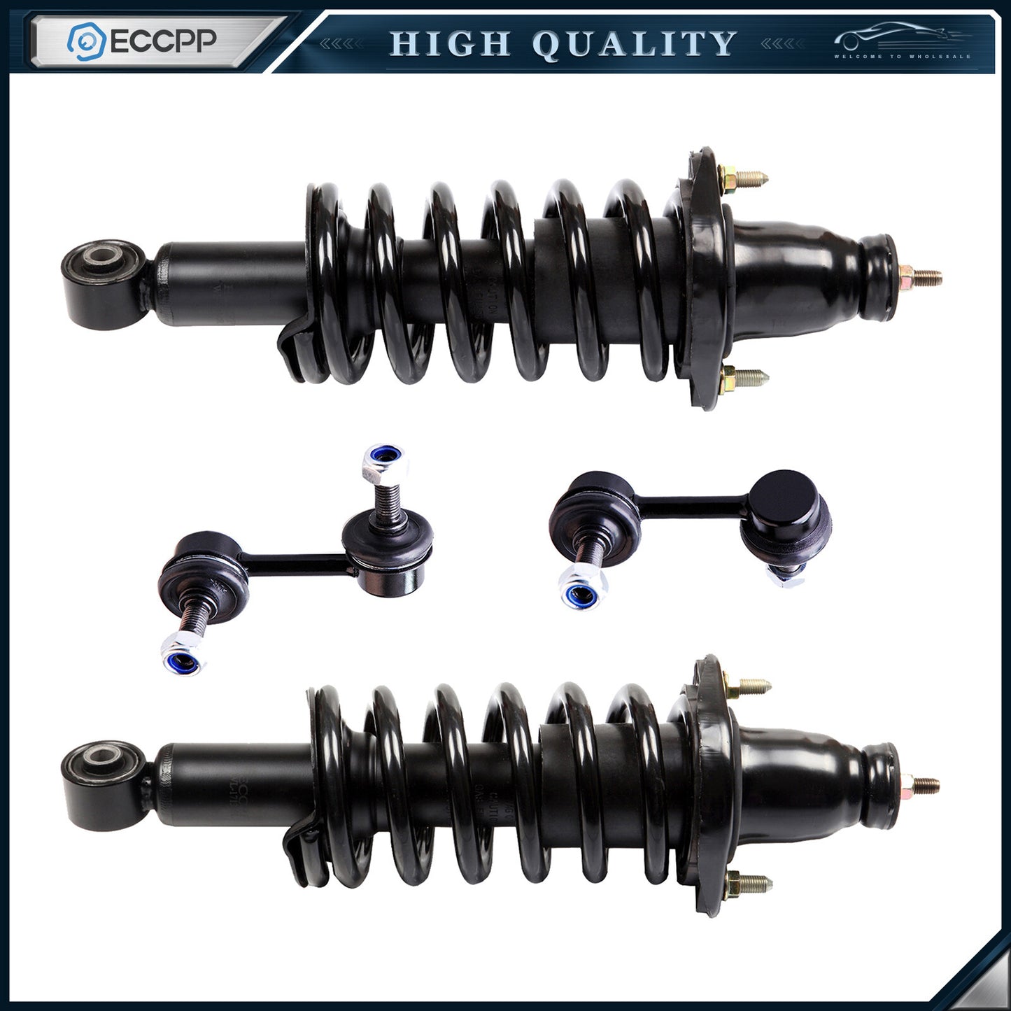 Rear Strut Spring + Sway Bar Kit For 2001 2002 2003 2004 2005 Honda Civic
