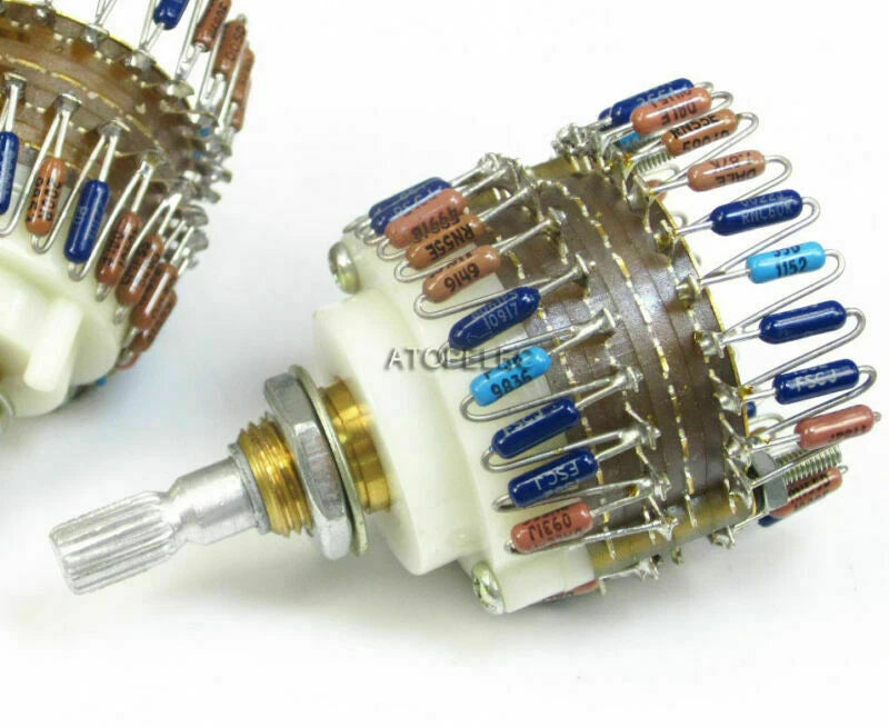 23-Step DIY 500KAX2 Dual-500K DALE  Attenuator  Stereo HiFi Volume Potentiometer