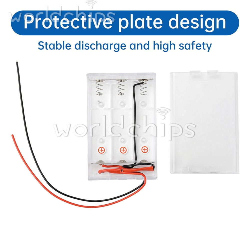 5* Plastic Battery Holder 21700 18650 Storage Box Series / Parallel w/ Wire Lead