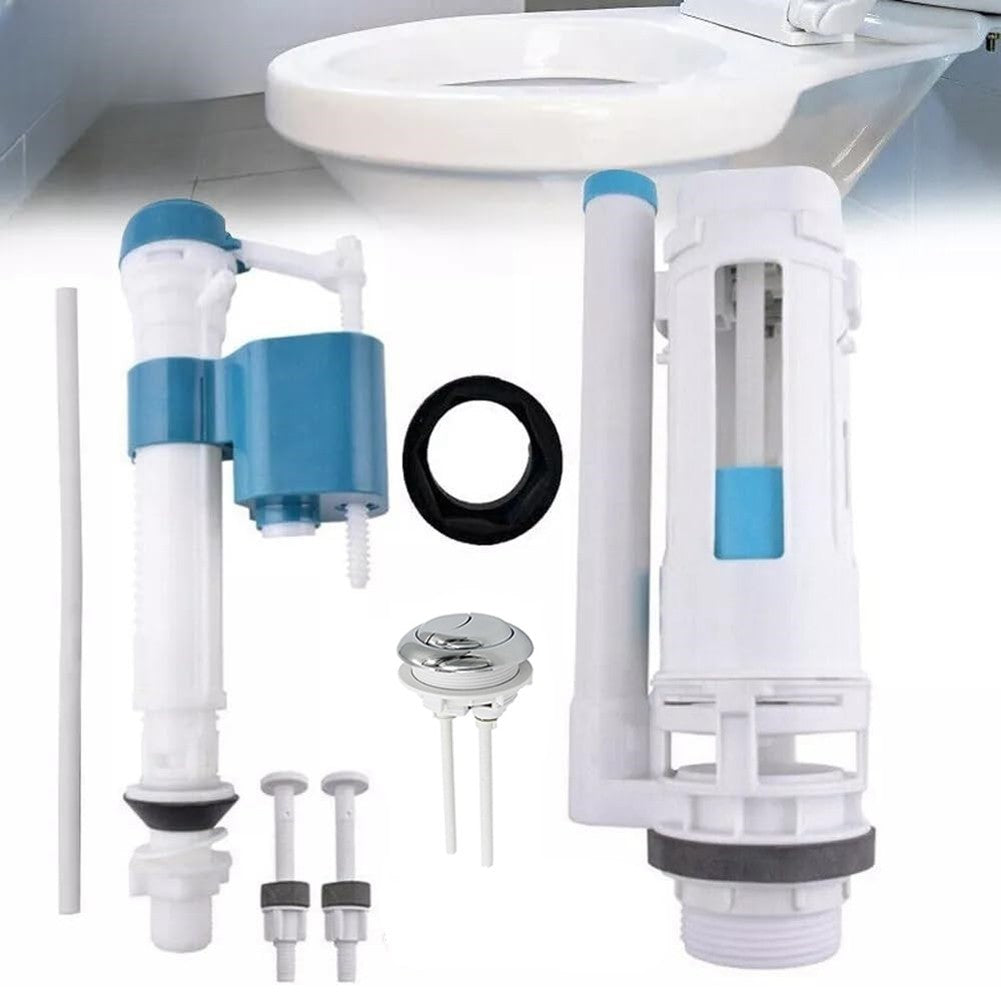 Toilet Flush System Replacement Kit with Dual Flush Mechanism Adjustable Valve