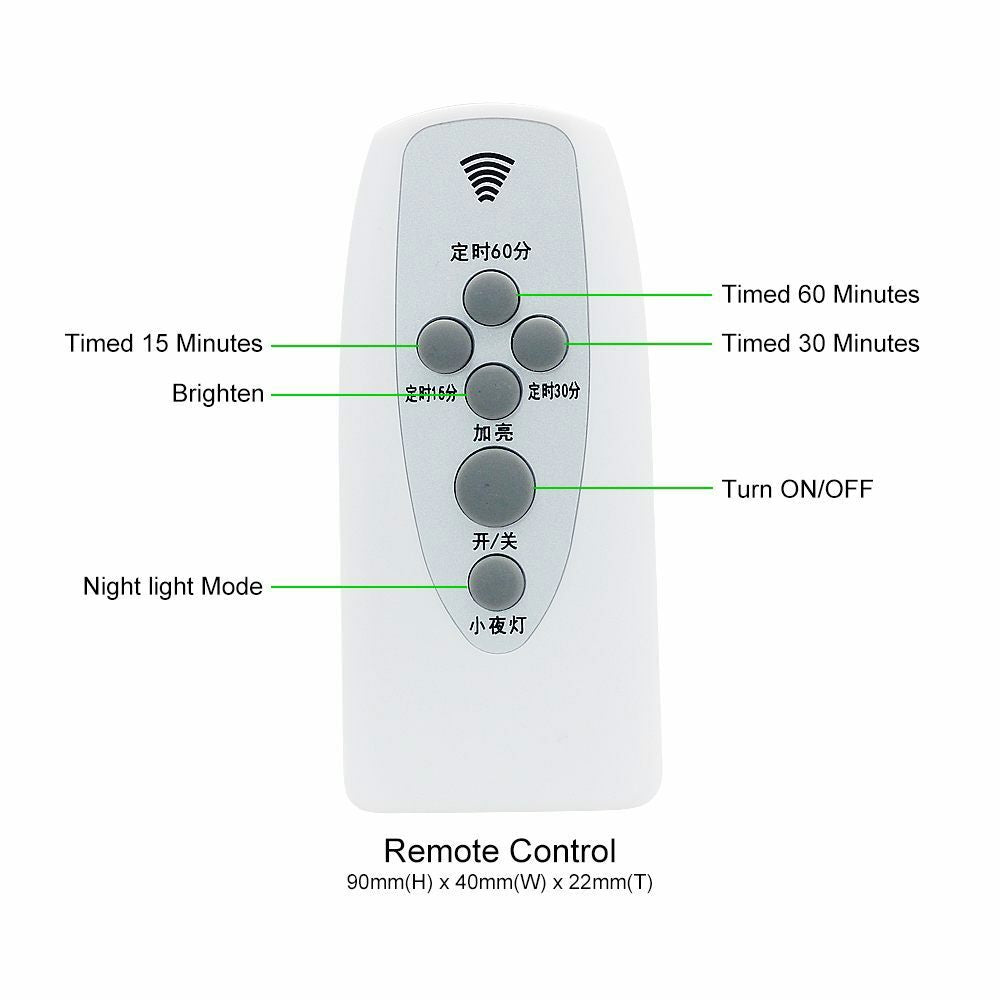 Wireless IR Remote Control E27 LED Bulb Holder Timer Dimmable Night Light Base